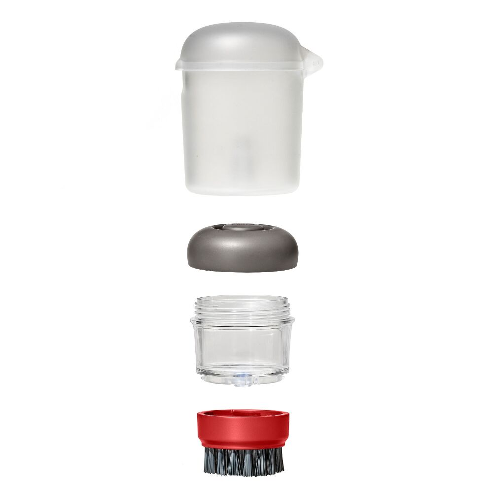 Outdoor Soap Dispensing Dish Brush with Storage Case T7