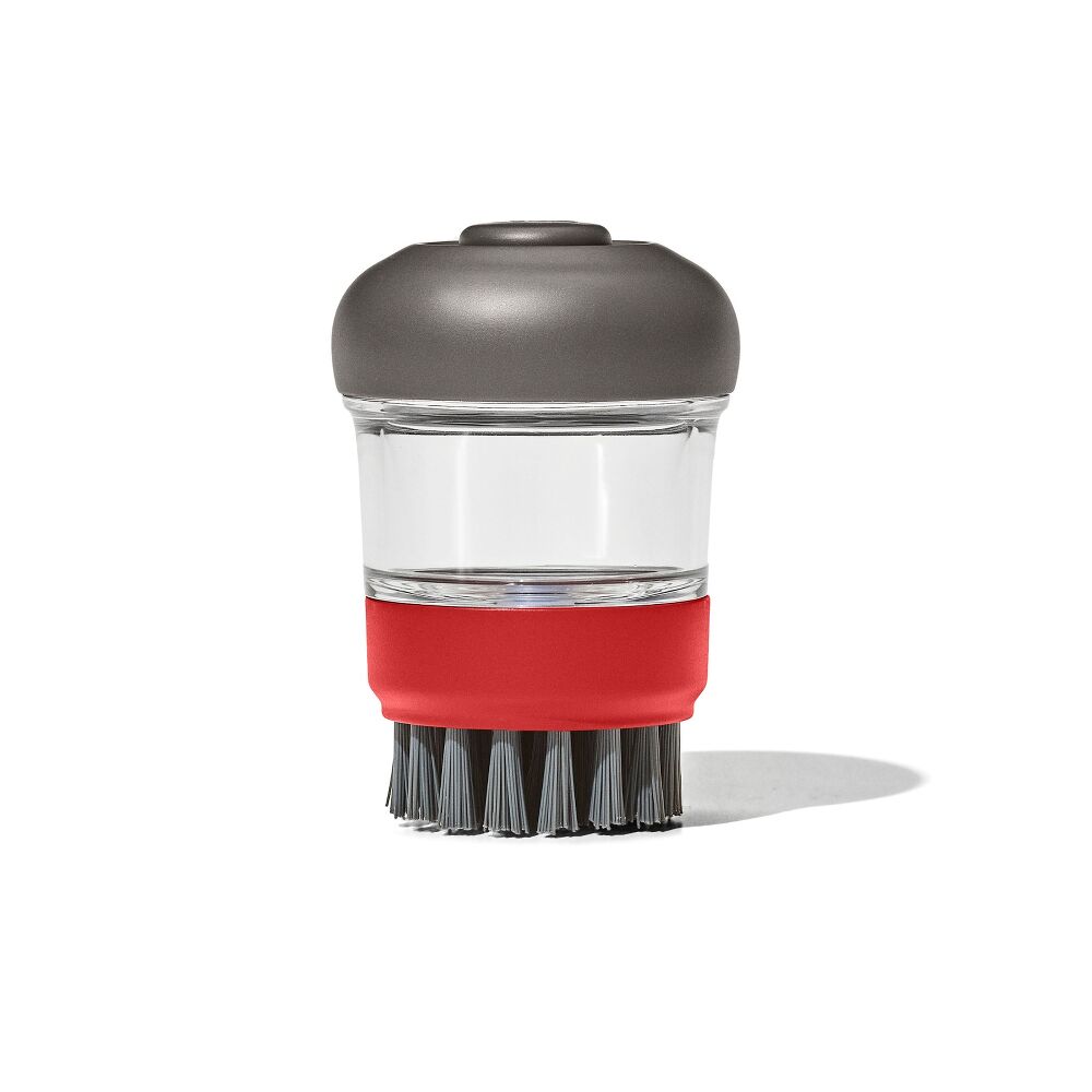 Outdoor Soap Dispensing Dish Brush with Storage Case T7