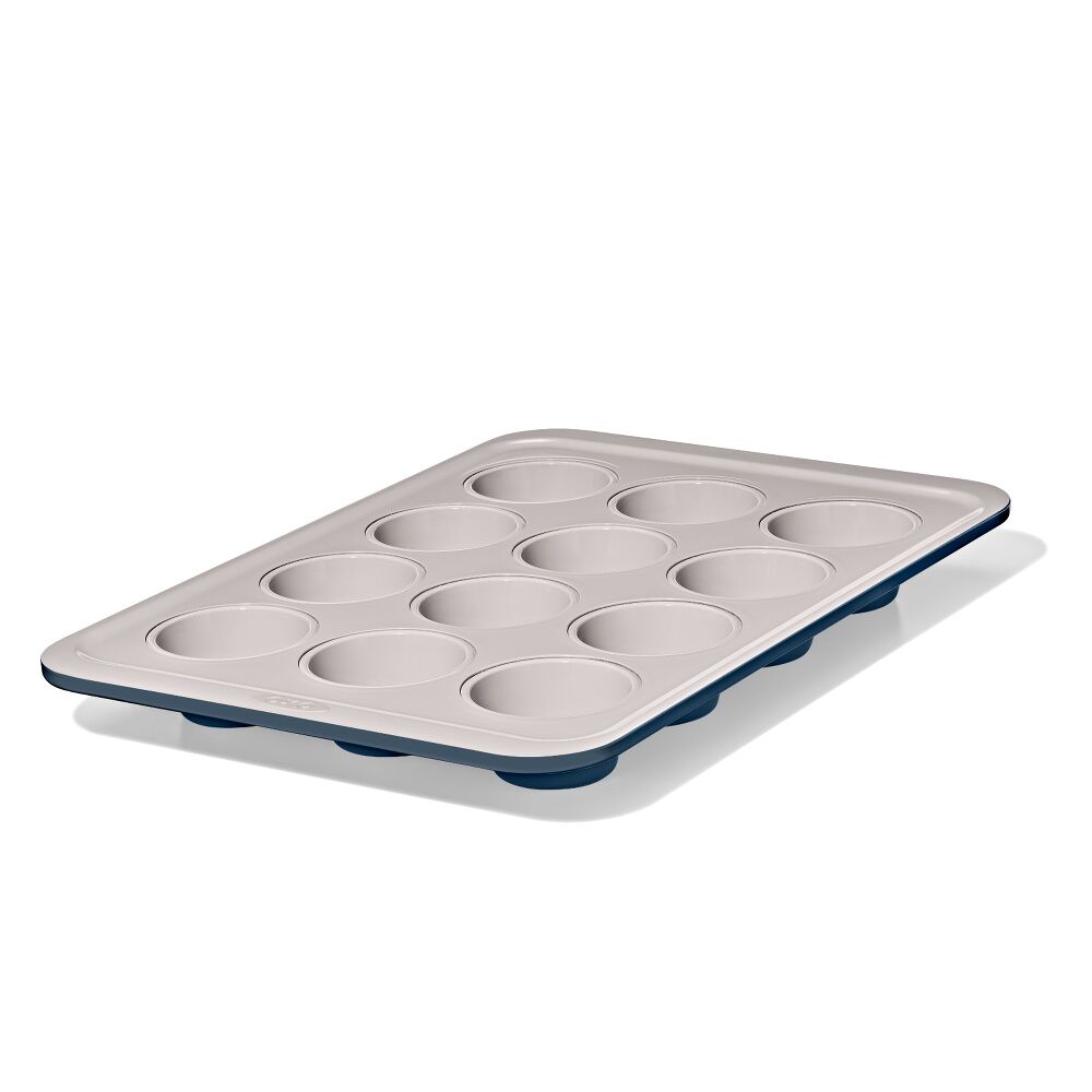 Non-Stick Pro Ceramic Coated Metal Bakeware 12 Cup Muffin Pan S1