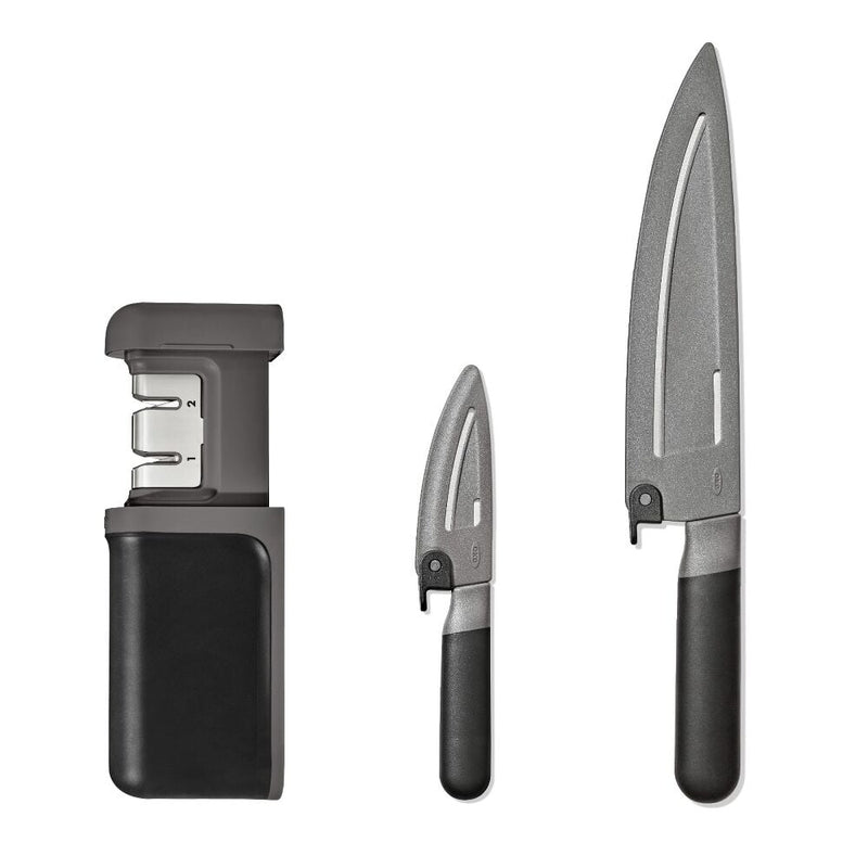 3-Piece Knife & Sharpener Set I6