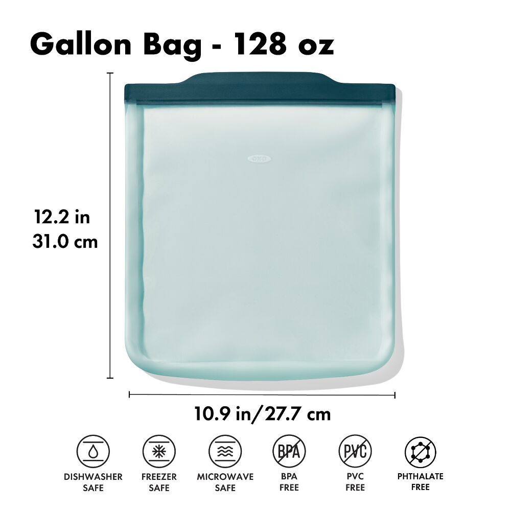 Silicone Reusable Bag - Gallon Bag (128 oz) - Lagoon J0