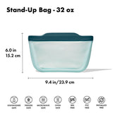 Silicone Reusable Bag - Stand-Up Quart (32 oz) - Lagoon Q1