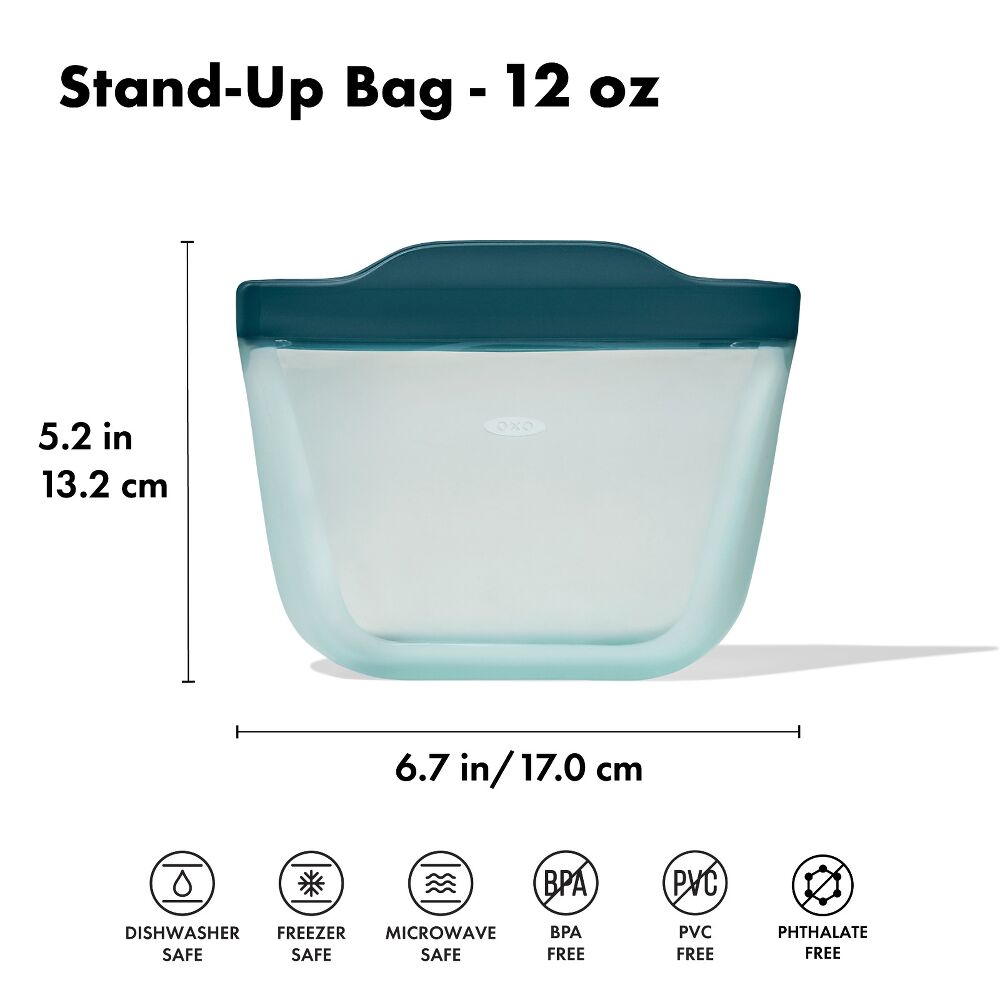 Silicone Reusable Bag - Stand-Up Snack (12 oz) – Lagoon S0