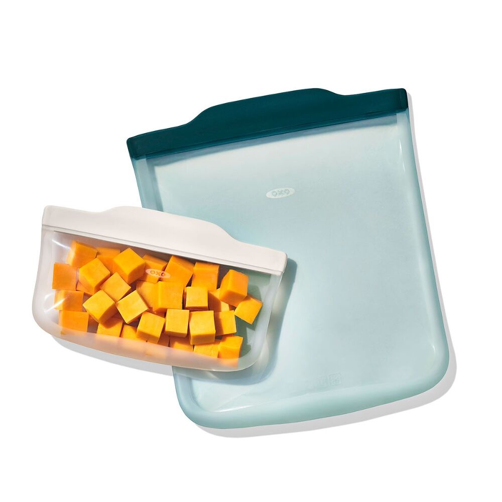 Silicone Reusable Bag - 4 Piece Starter Set - Oat/Lagoon K9