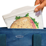 Silicone Reusable Bag - 4 Piece Starter Set - Oat/Lagoon K9