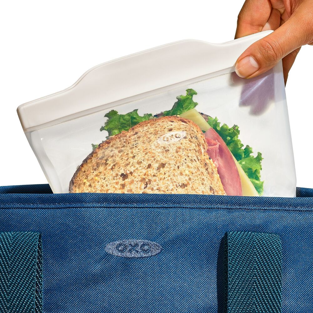 Silicone Reusable Bag - 4 Piece Starter Set - Oat/Lagoon K9