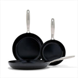 Enhanced Non-Stick 3-Piece Frypan Set — Black D4