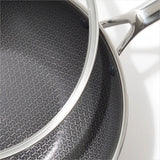 Trident Hybrid Non-Stick Stainless Steel 5 Qt Wok with Lid O9