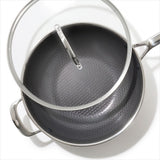 Trident Hybrid Non-Stick Stainless Steel 5 Qt Wok with Lid O9