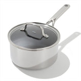Trident Hybrid Non-Stick Stainless Steel 2.5 Qt Saucepan with Lid P7