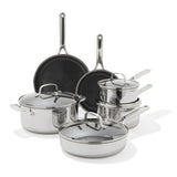 Trident Hybrid Non-Stick Stainless Steel 10-Piece Set V9