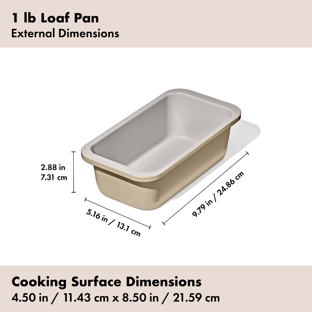 Non-Stick Pro Ceramic Coated Metal Bakeware 1 lb Loaf Pan F9