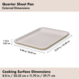 Non-Stick Pro Ceramic Coated Metal Bakeware Quarter Sheet Pan V3