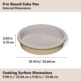 Non-Stick Pro Ceramic Coated Metal Bakeware 9” Round Cake Pan H3