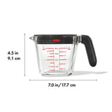 2 Cup Glass Measuring Cup with Lid X0