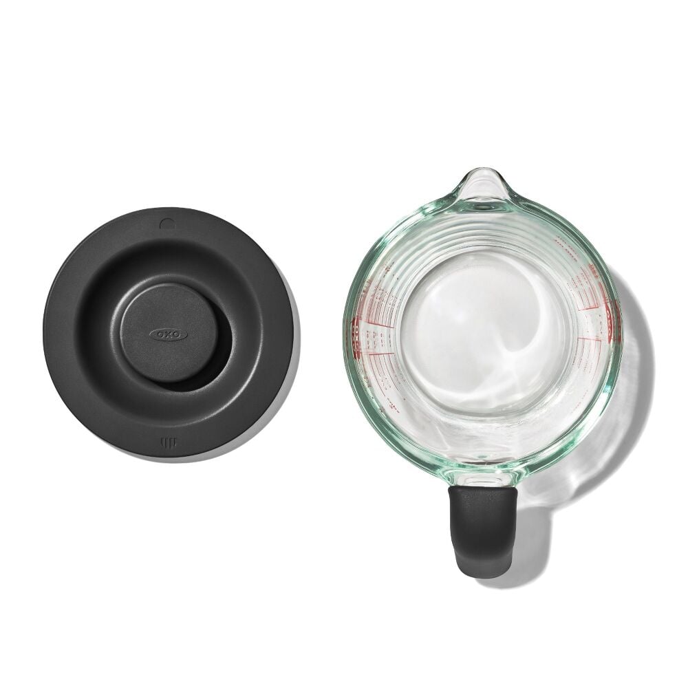 2 Cup Glass Measuring Cup with Lid X0