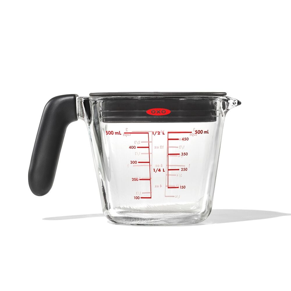 2 Cup Glass Measuring Cup with Lid X0