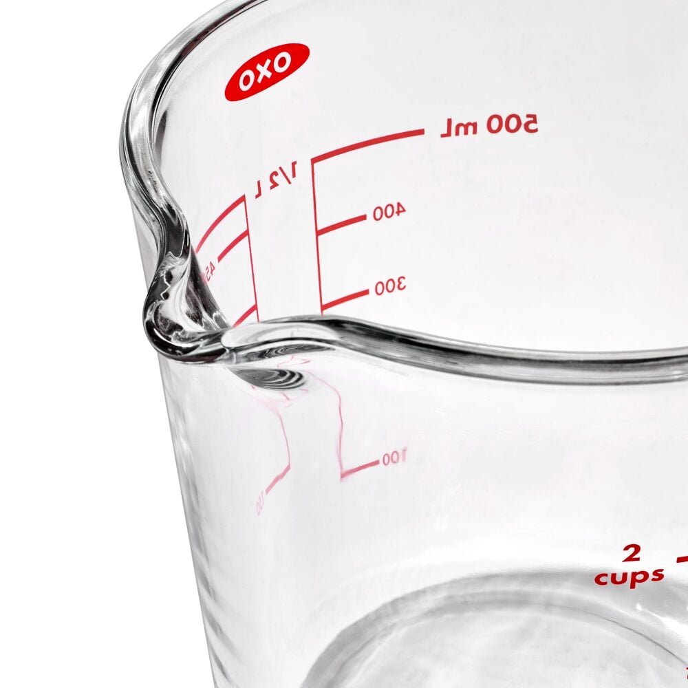 2 Cup Glass Measuring Cup with Lid X0