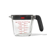 2 Cup Glass Measuring Cup with Lid X0