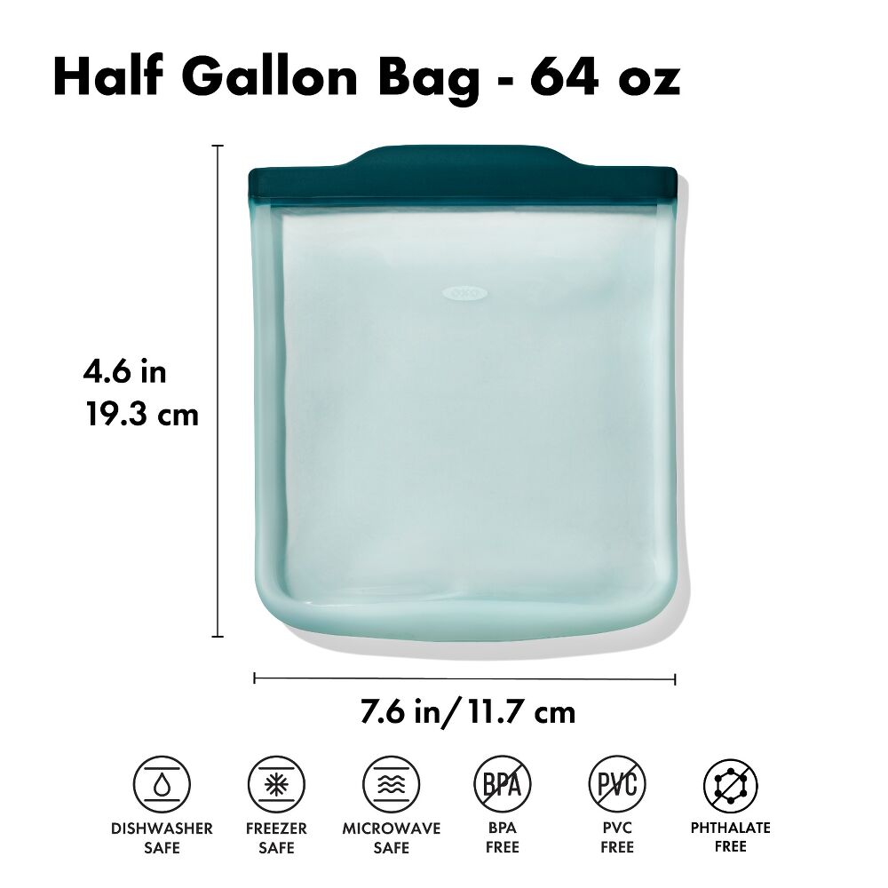 Silicone Reusable Bag - Half Gallon Bag (64 oz) - Lagoon U7