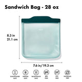 Silicone Reusable Bag - Sandwich Bag (28 oz) - Lagoon S5
