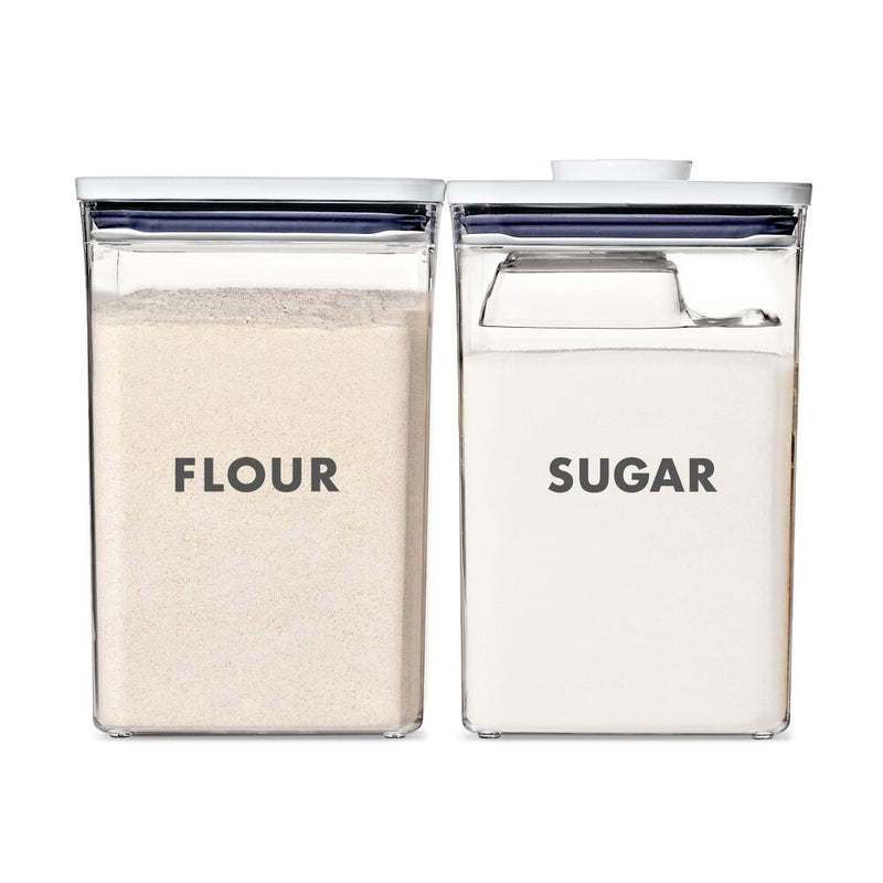2-Piece Prelabeled POP Container Set with Scoop K0