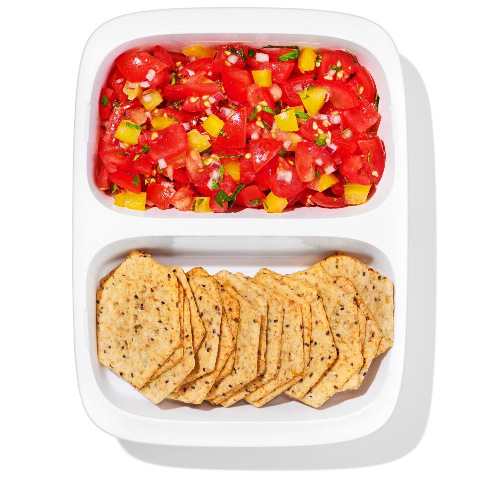 Prep & Go 2-Cup Divided Container X8