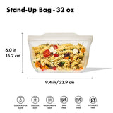 Silicone Reusable Bag - Stand-Up Quart (32 oz) - Oat R1