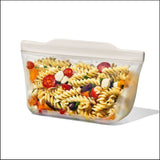 Silicone Reusable Bag - Stand-Up Quart (32 oz) - Oat R1