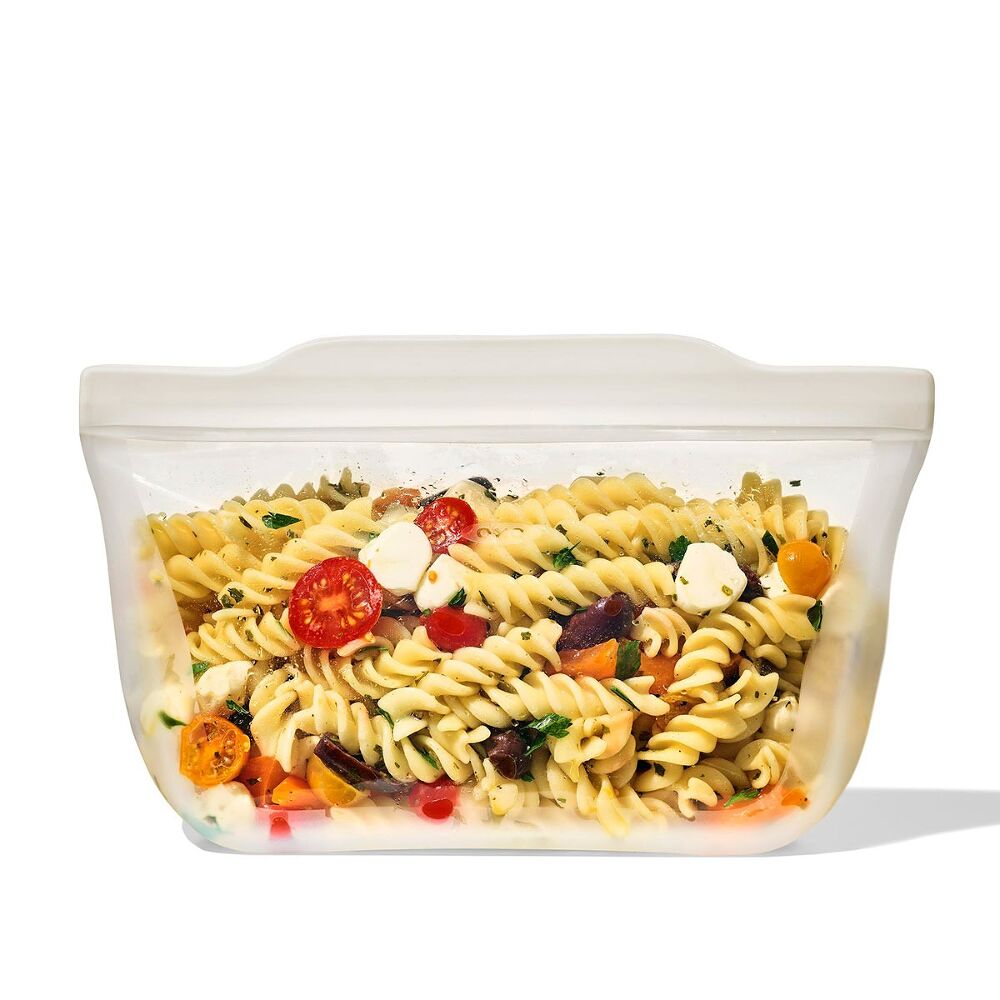 Silicone Reusable Bag - Stand-Up Quart (32 oz) - Oat R1