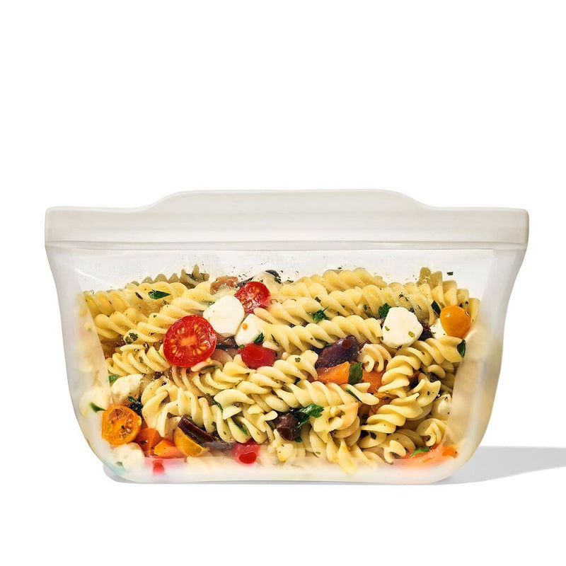 Silicone Reusable Bag - Stand-Up Quart (32 oz) - Oat R1