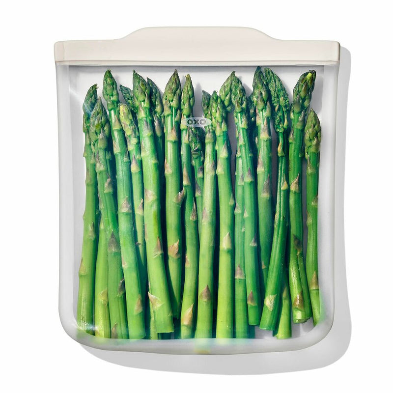 Silicone Reusable Bag - Half Gallon Bag (64 oz) - Oat A5