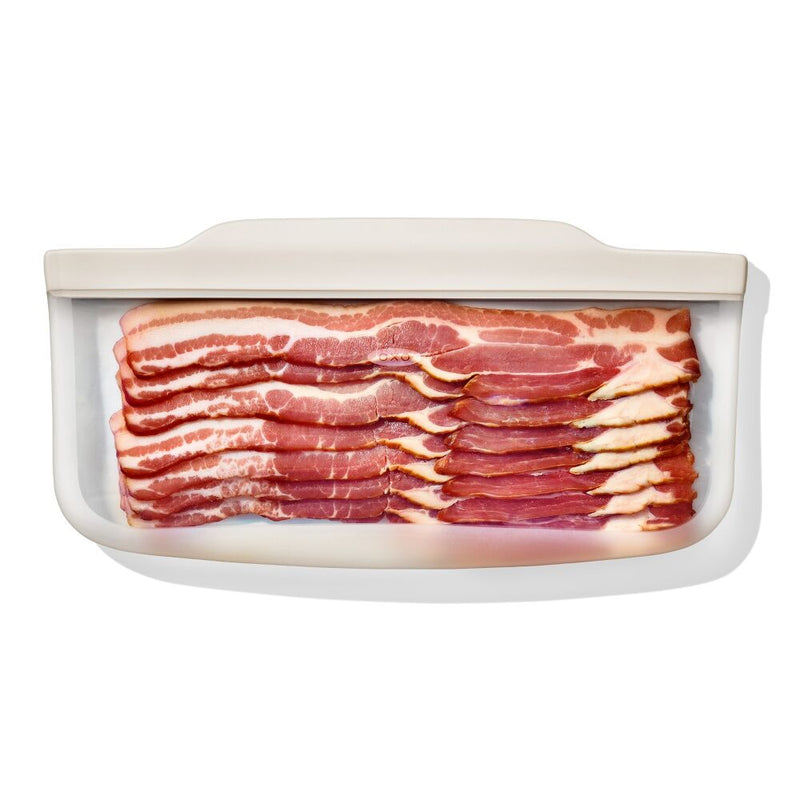 Silicone Reusable Bag - Slim Bag (20 oz) - Oat E1