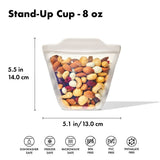 Silicone Reusable Bag - Stand-Up Cup (8 oz) - Oat Y0