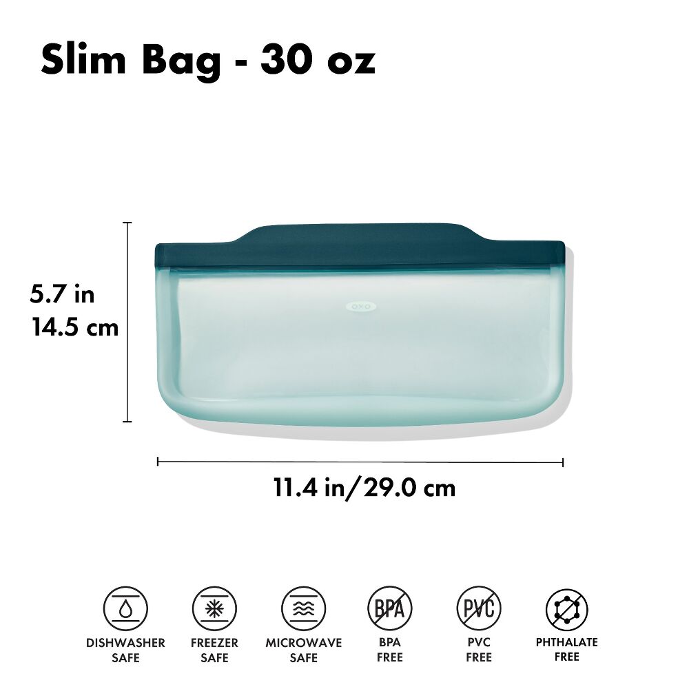 Silicone Reusable Bag - Slim Bag (20 oz) - Lagoon V2