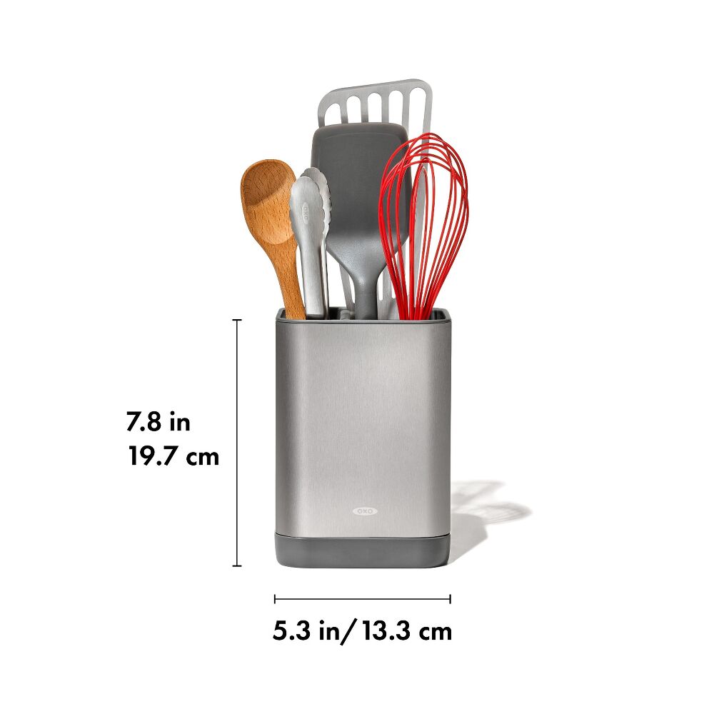 Adjustable Stainless Steel Utensil Holder - Small A0