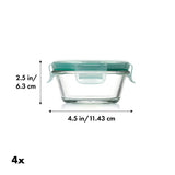Smart Seal 8-Piece1 Cup Glass Round Container Set S0