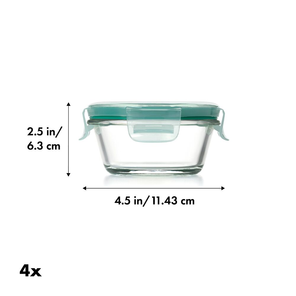 Smart Seal 8-Piece1 Cup Glass Round Container Set S0