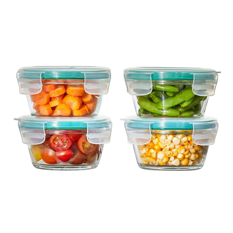 Smart Seal 8-Piece1 Cup Glass Round Container Set S0