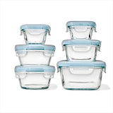 12-Piece Smart Seal Glass Container Set - Arctic Blue W1