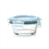 Smart Seal 1-Cup Glass Round Container - Arctic Blue V7