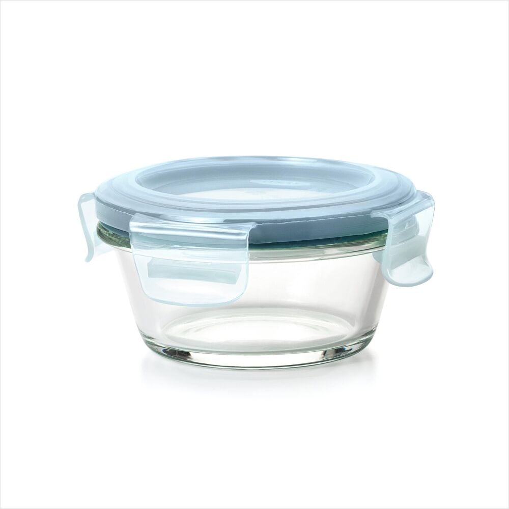 Smart Seal 1-Cup Glass Round Container - Arctic Blue V7