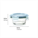 Smart Seal 1-Cup Glass Round Container - Arctic Blue V7