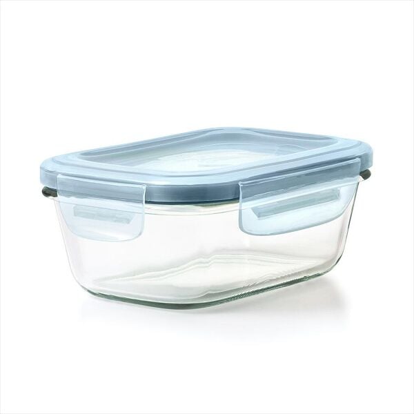 Smart Seal 1.6-Cup Glass Rectangle Container - Arctic Blue L3
