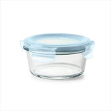 Smart Seal 2-Cup Glass Round Container - Arctic Blue I0