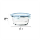 Smart Seal 2-Cup Glass Round Container - Arctic Blue I0