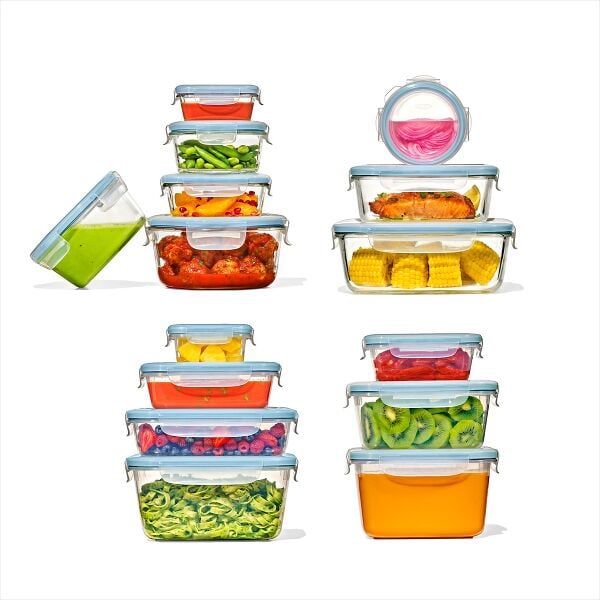 30-Piece Smart Seal Container Set - Arctic Blue O2