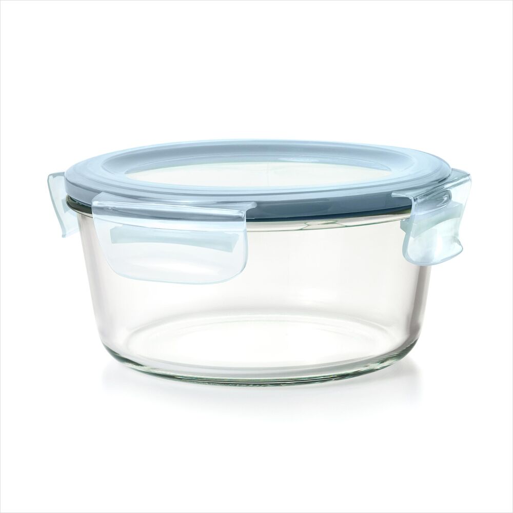 Smart Seal 7-Cup Glass Round Container - Arctic Blue W0