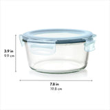 Smart Seal 7-Cup Glass Round Container - Arctic Blue W0
