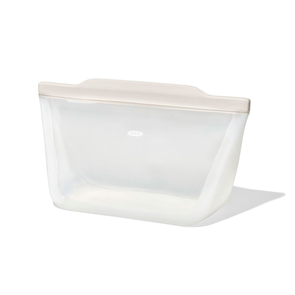 Silicone Reusable Bag - Stand-Up Half Gallon (64 oz) - Oat C9